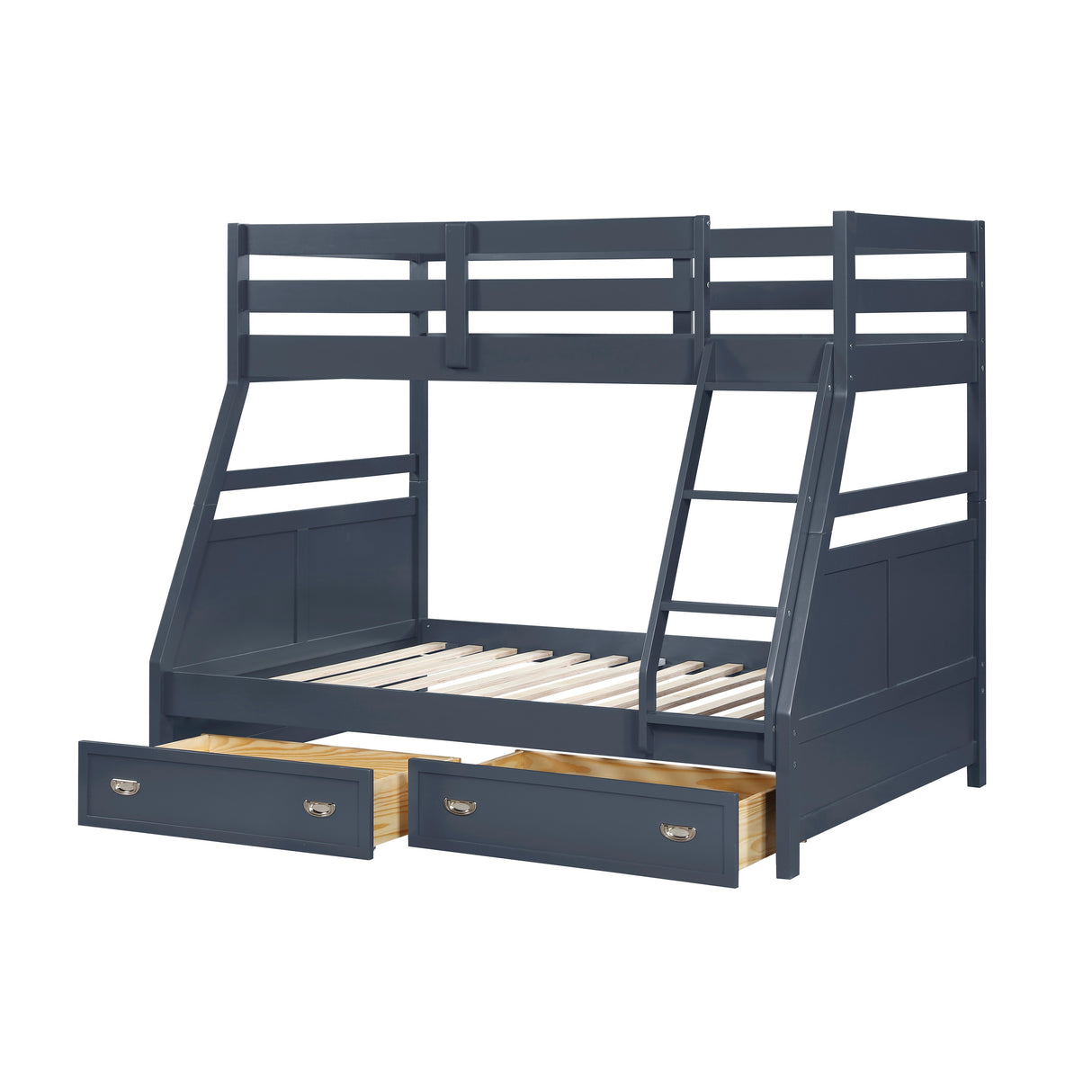 Sloane Navy Blue Twin/Full Bunk Bed from Homelegance - Luna Furniture