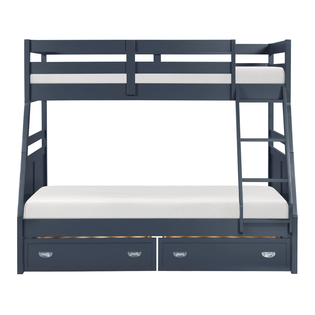 Sloane Navy Blue Twin/Full Bunk Bed from Homelegance - Luna Furniture
