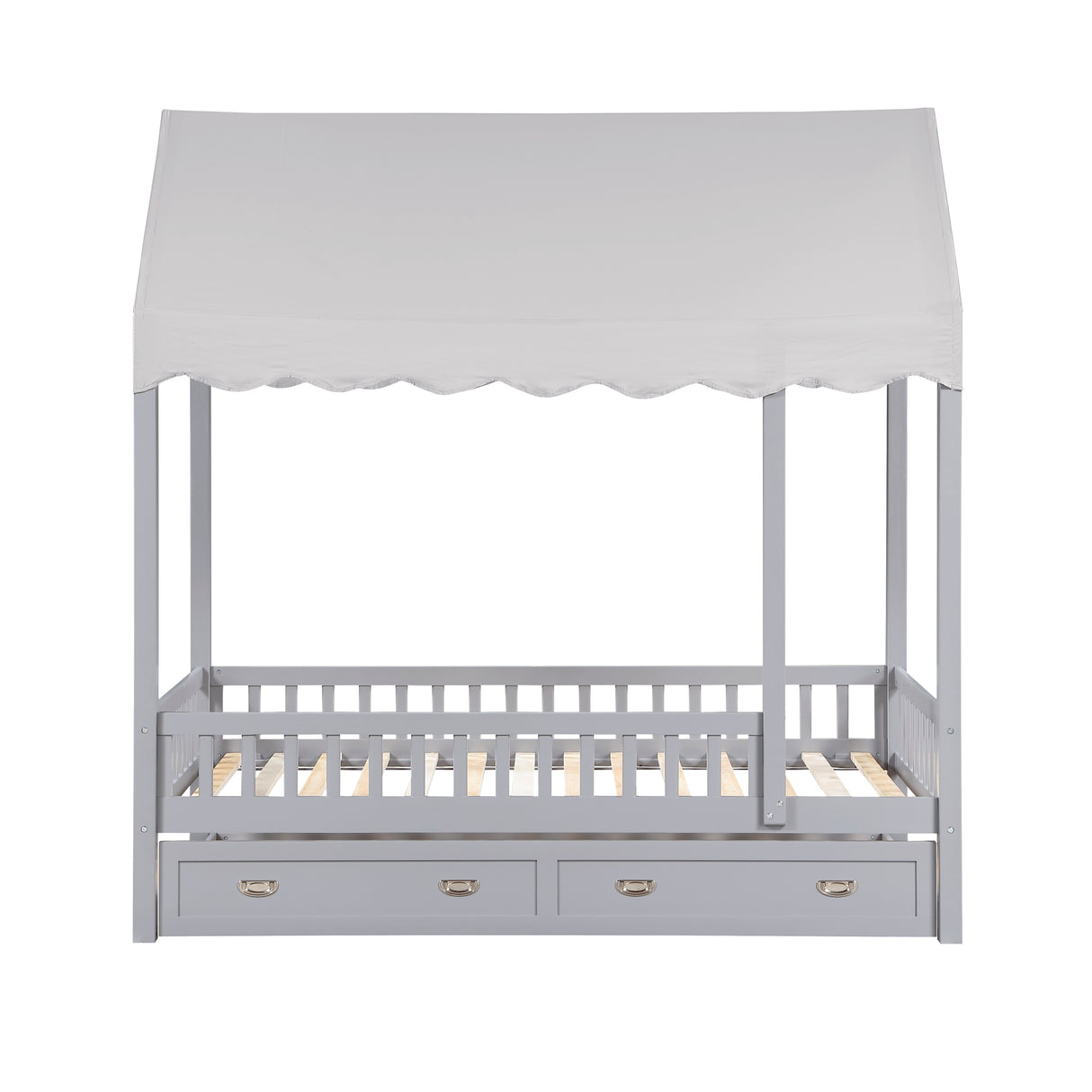 Sloane Gray Twin Canopy Platform Bed from Homelegance - Luna Furniture