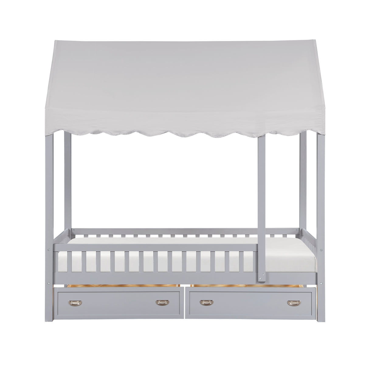 Sloane Gray Twin Canopy Platform Bed from Homelegance - Luna Furniture