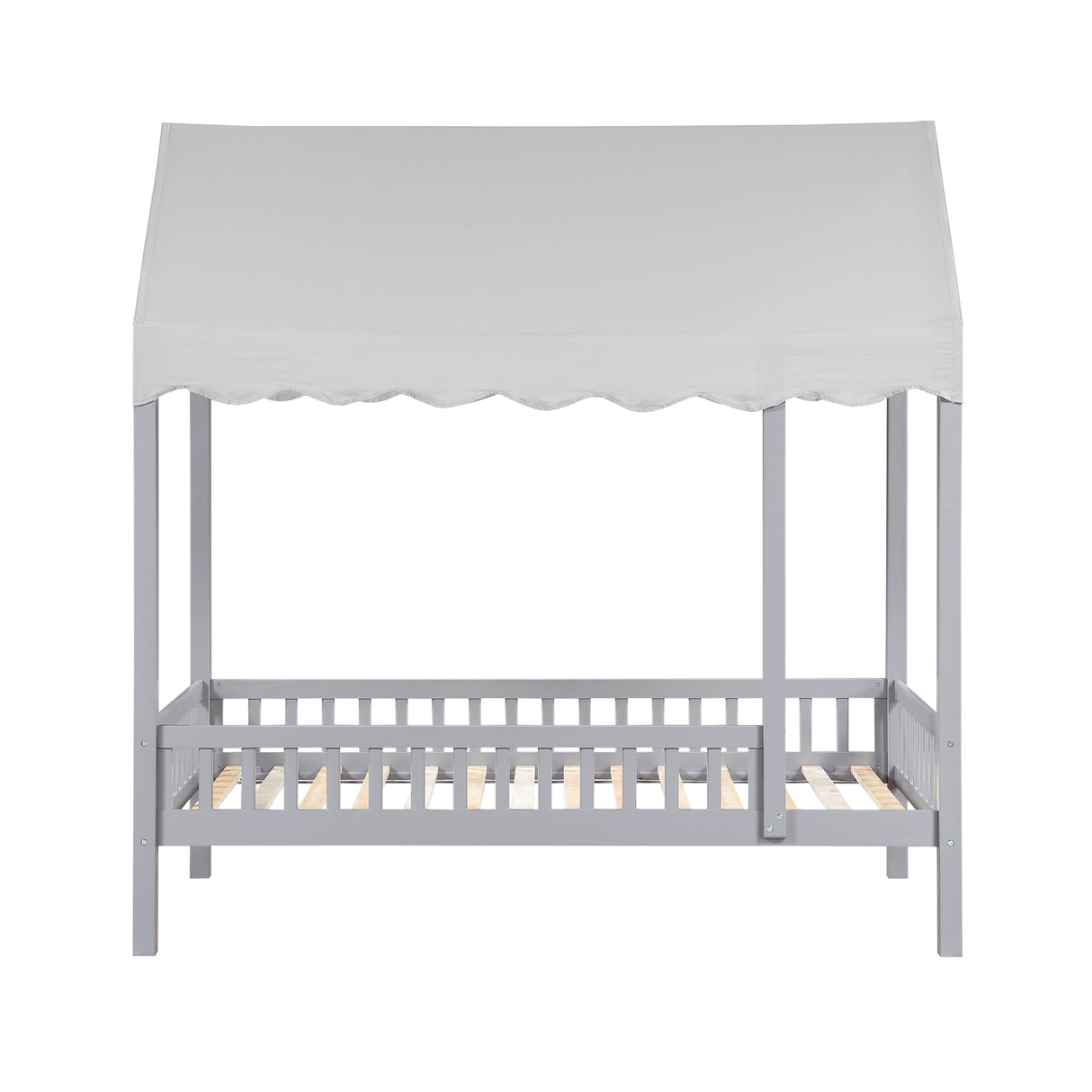 Sloane Gray Twin Canopy Platform Bed from Homelegance - Luna Furniture