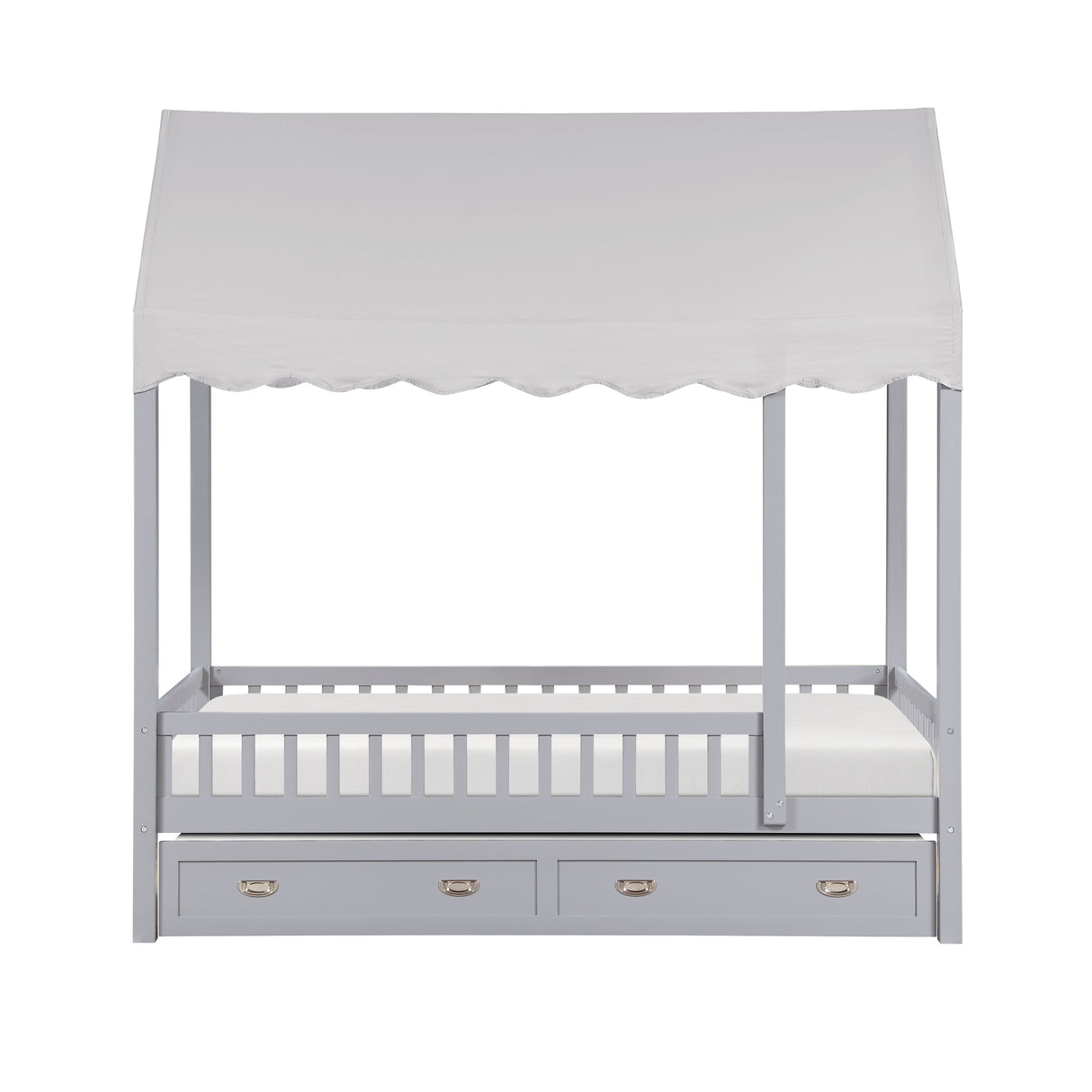 Sloane Gray Twin Canopy Platform Bed from Homelegance - Luna Furniture
