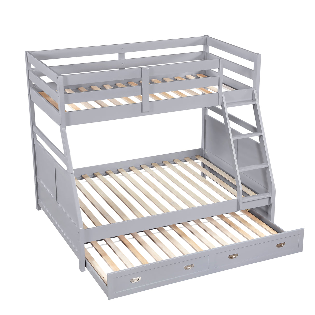 Sloane Gray Twin/Full Bunk Bed from Homelegance - Luna Furniture