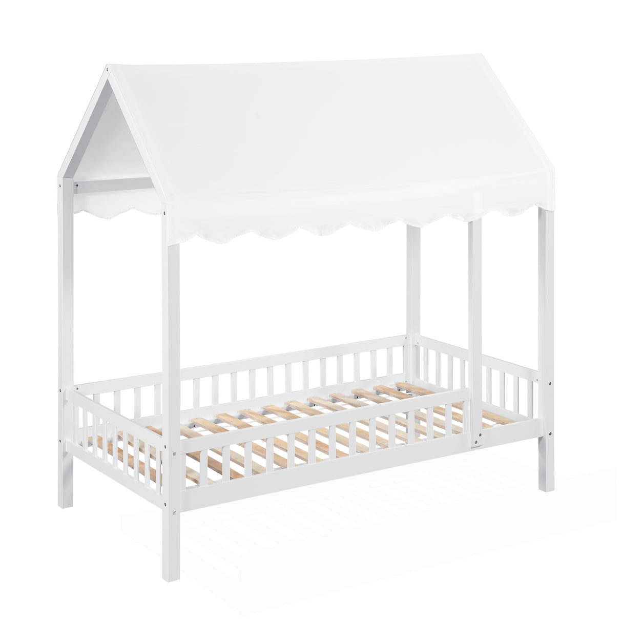Sloane White Twin Canopy Platform Bed from Homelegance - Luna Furniture