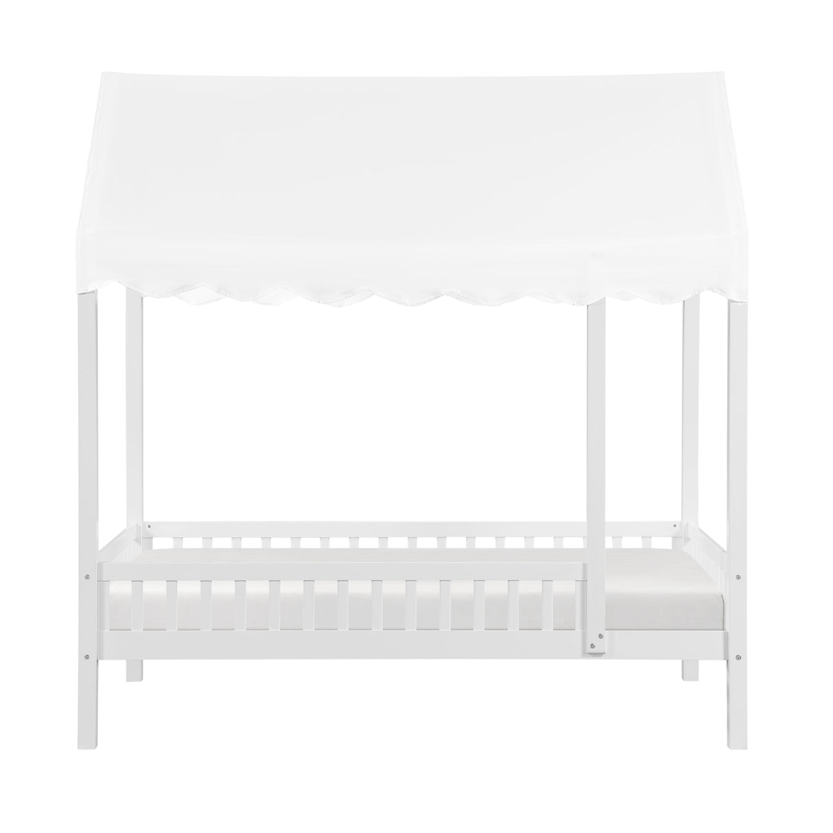 Sloane White Twin Canopy Platform Bed from Homelegance - Luna Furniture