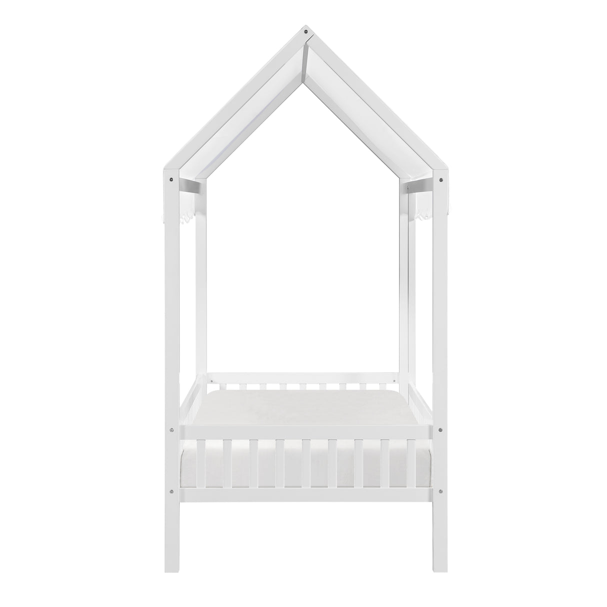 Sloane White Twin Canopy Platform Bed from Homelegance - Luna Furniture