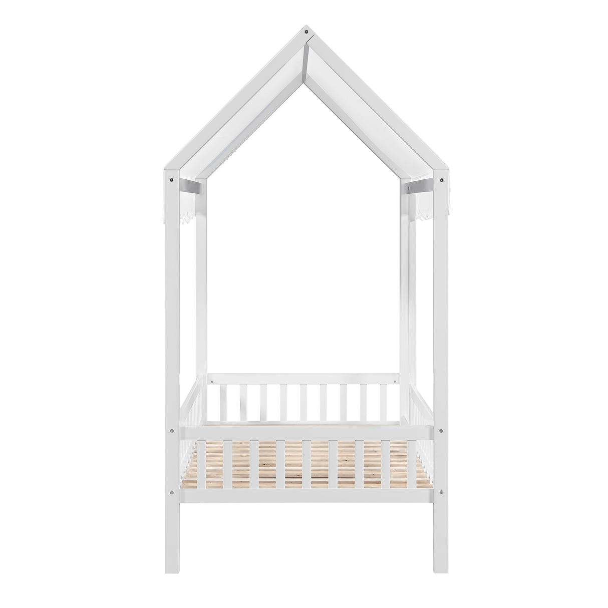 Sloane White Twin Canopy Platform Bed from Homelegance - Luna Furniture