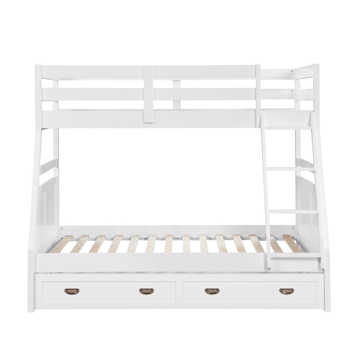 Sloane White Twin/Full Bunk Bed from Homelegance - Luna Furniture