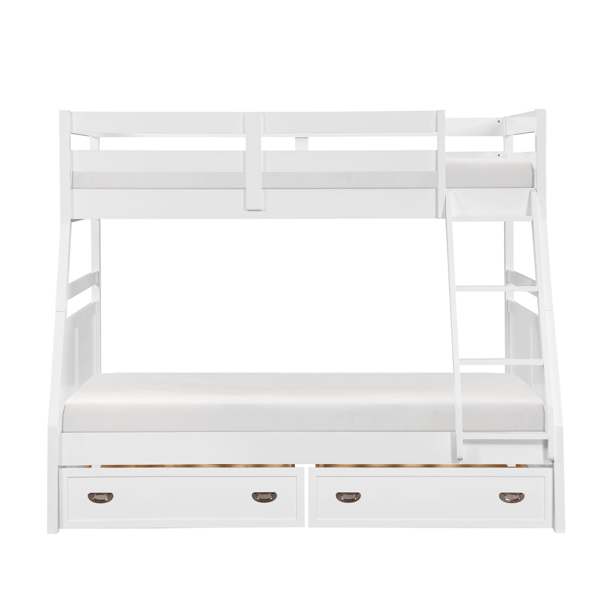 Sloane White Twin/Full Bunk Bed from Homelegance - Luna Furniture