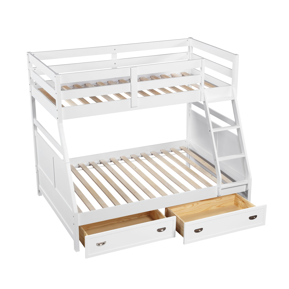 Sloane White Twin/Full Bunk Bed from Homelegance - Luna Furniture
