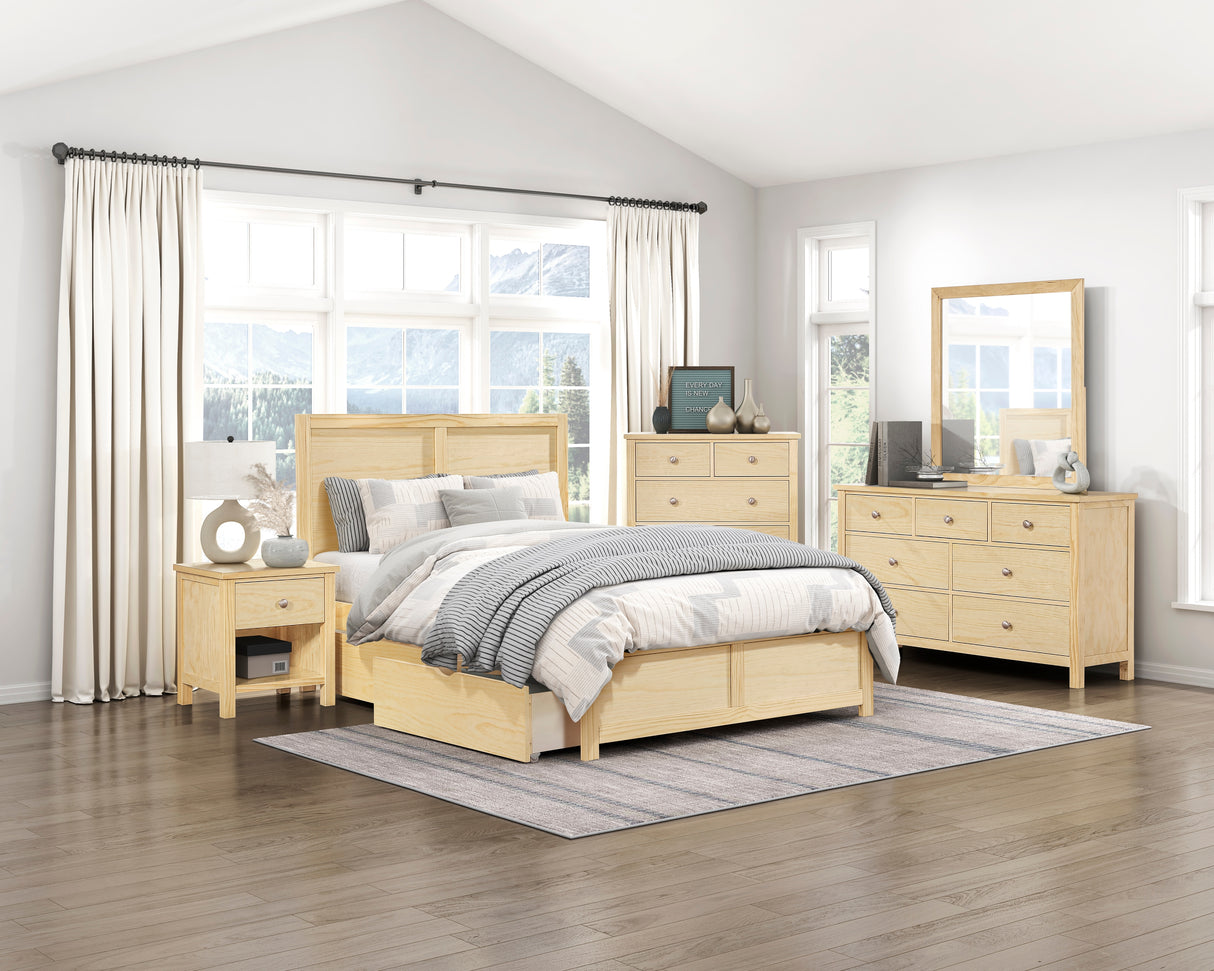 Bartly Natural Wide Dresser Mirror (Mirror Only) from Homelegance - Luna Furniture