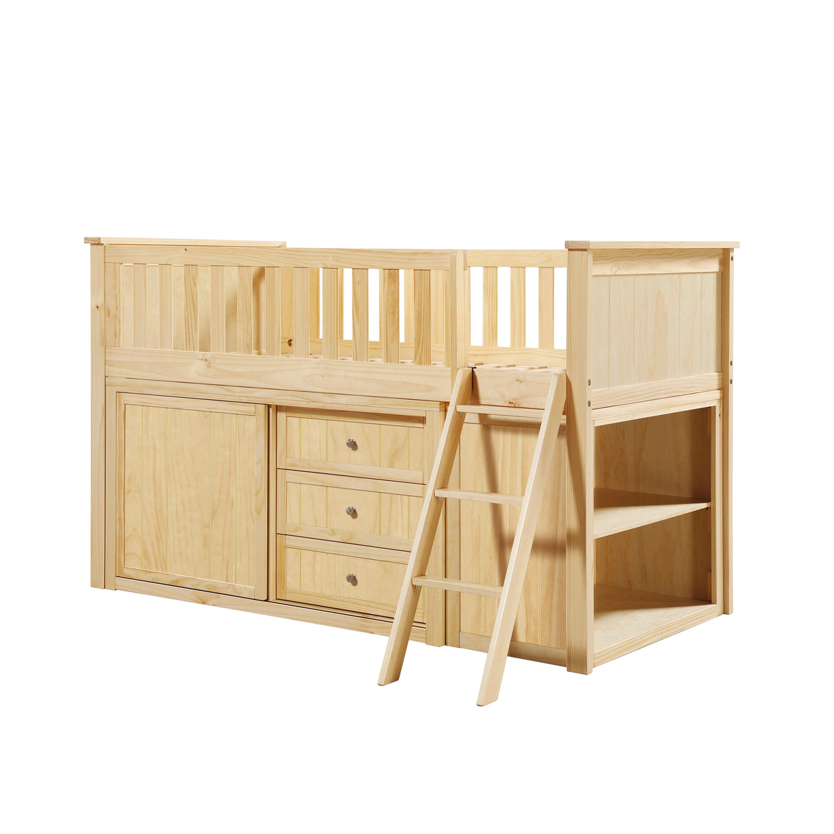 B2043LL-1*BC2DR (6) Low Loft Bunk with Bookcase and 2 Dressers from Homelegance - Luna Furniture