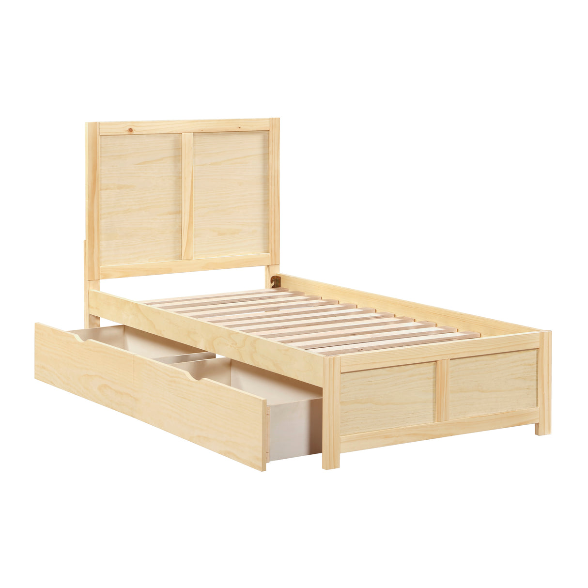 Bartly Natural Twin Platform Bed from Homelegance - Luna Furniture