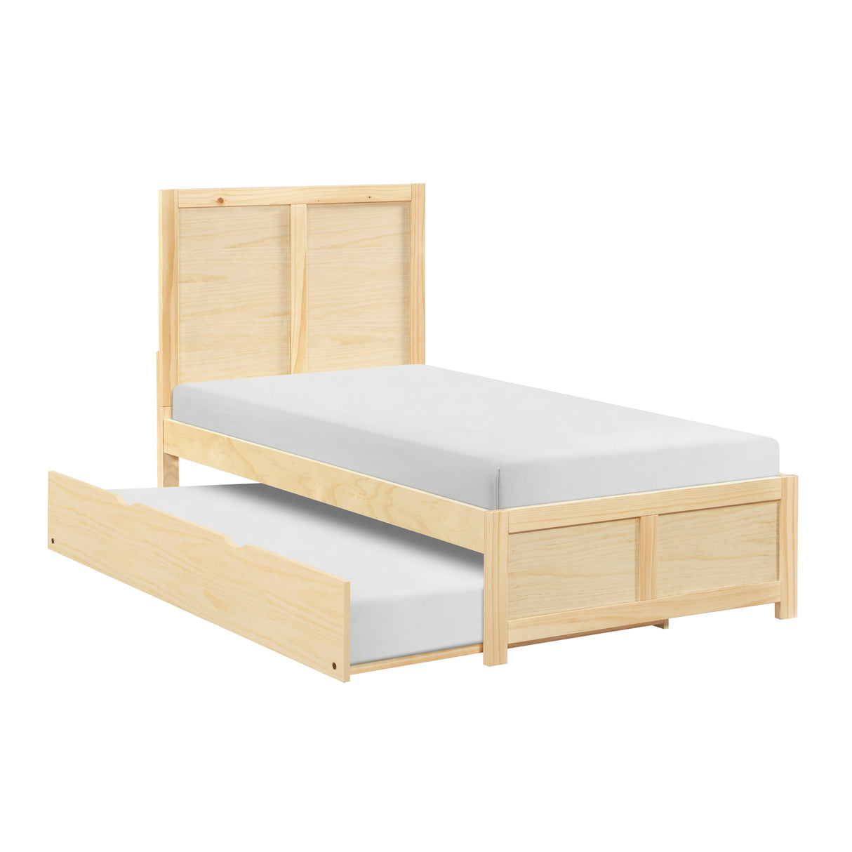 Bartly Natural Twin Platform Bed from Homelegance - Luna Furniture