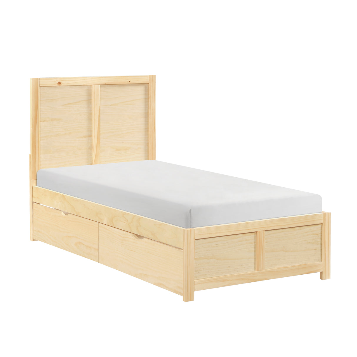 Bartly Natural Twin Platform Bed from Homelegance - Luna Furniture