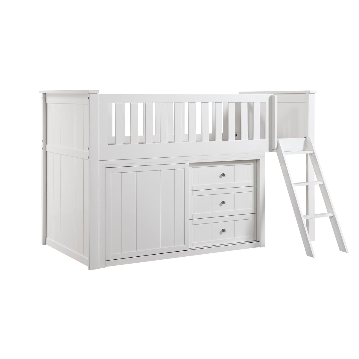 B2053LLW-1*DR (4) Low Loft Bunk with Dresser from Homelegance - Luna Furniture