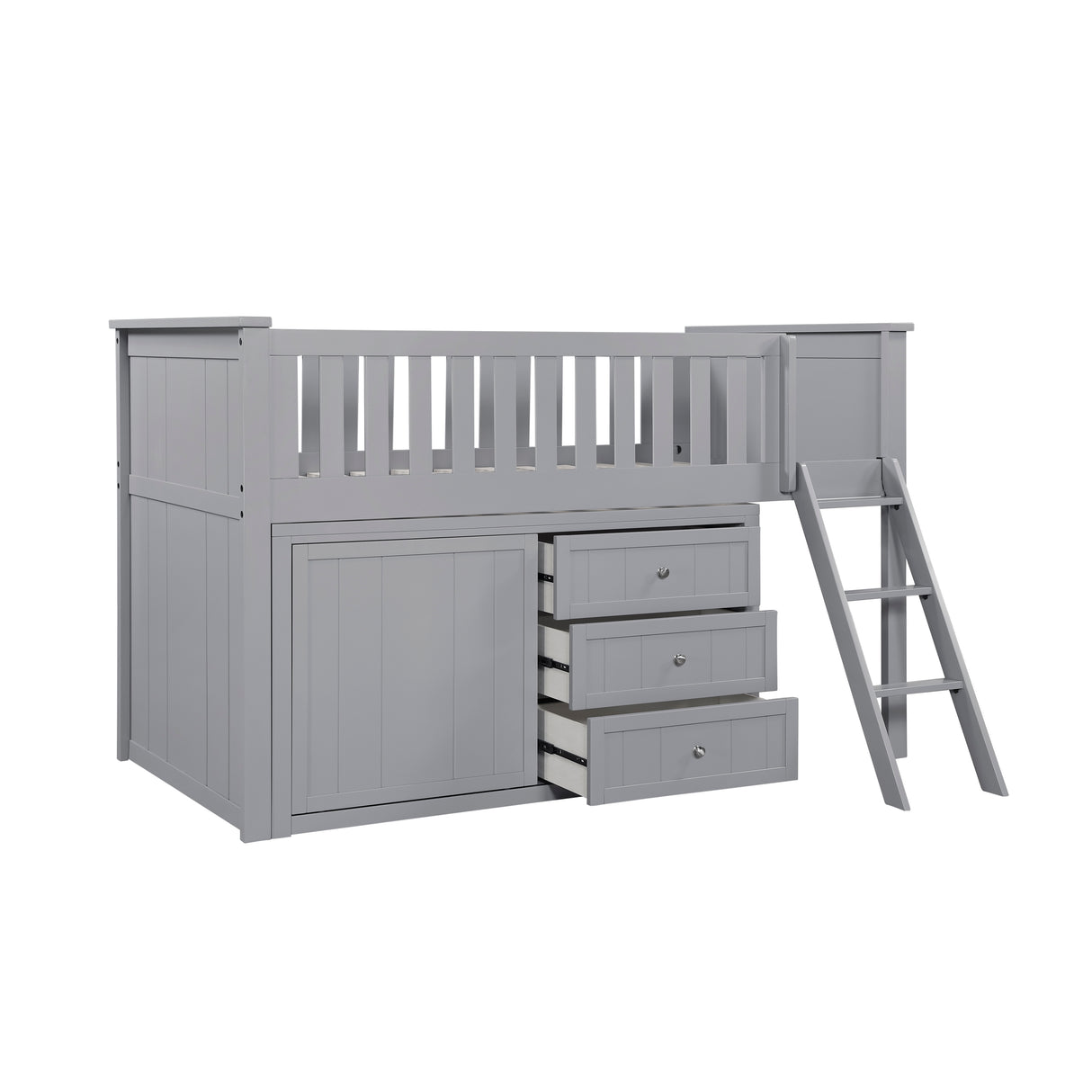 B2063LL-1*DR (4) Low Loft Bunk with Dresser from Homelegance - Luna Furniture