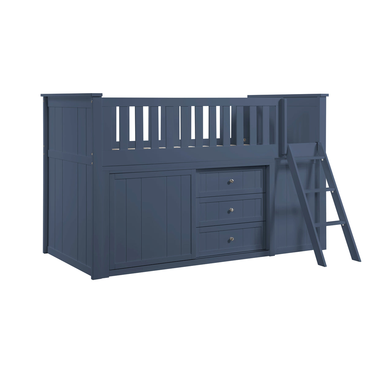 B2083BULL-1*BCDR (5) Low Loft Bunk with Bookcase and Dresser from Homelegance - Luna Furniture