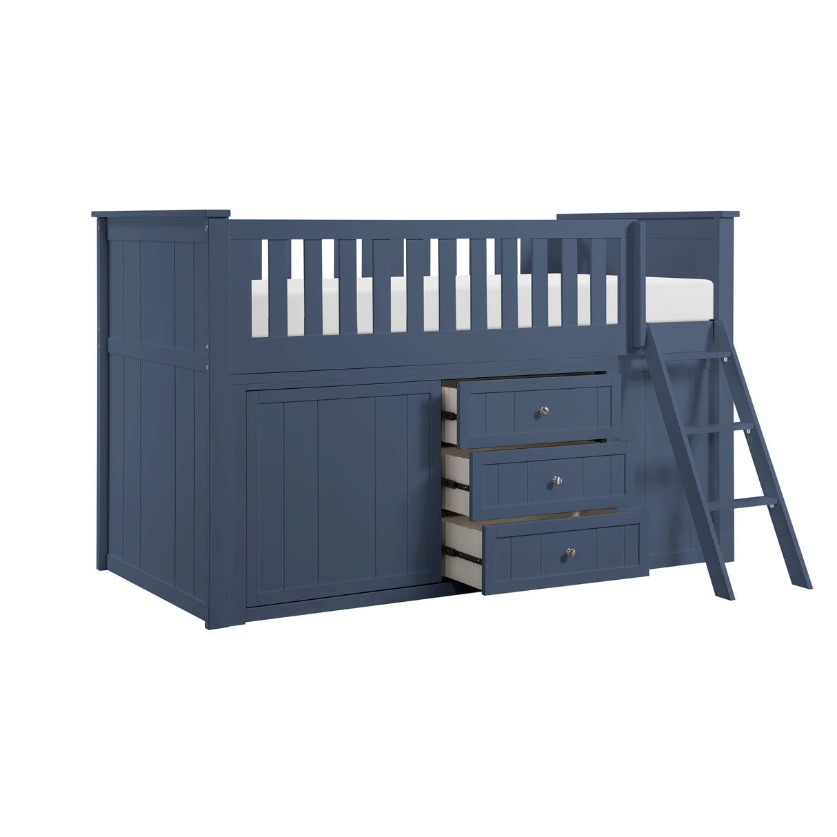 B2083BULL-1*BCDR (5) Low Loft Bunk with Bookcase and Dresser from Homelegance - Luna Furniture