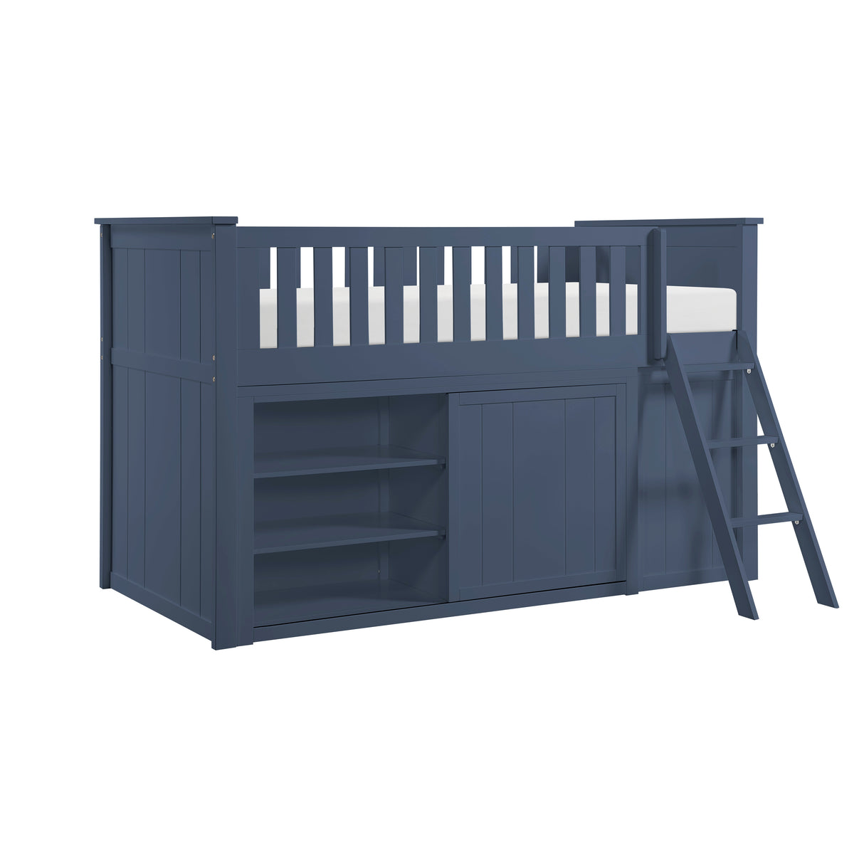 B2083BULL-1*BCDR (5) Low Loft Bunk with Bookcase and Dresser from Homelegance - Luna Furniture