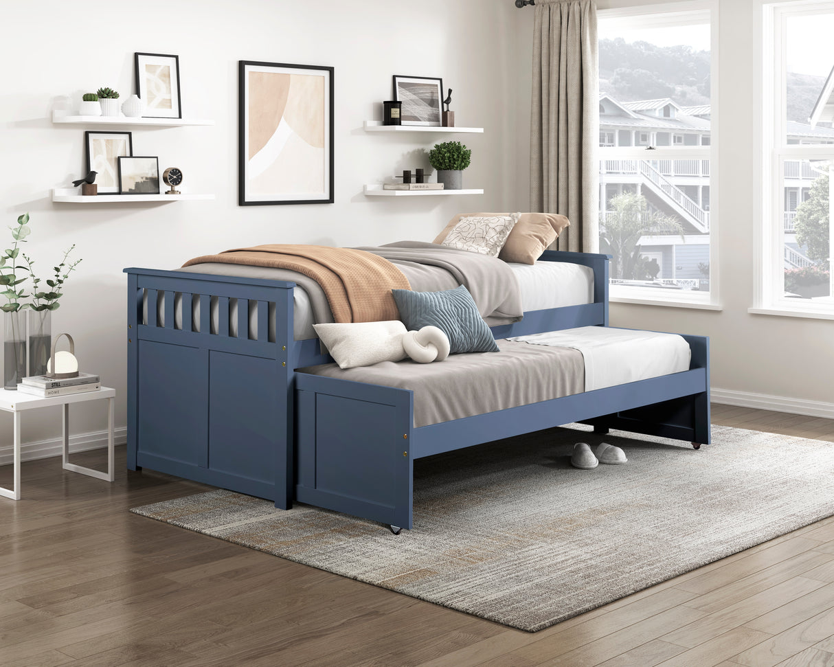 Nora Blue Twin/Twin Bed from Homelegance - Luna Furniture