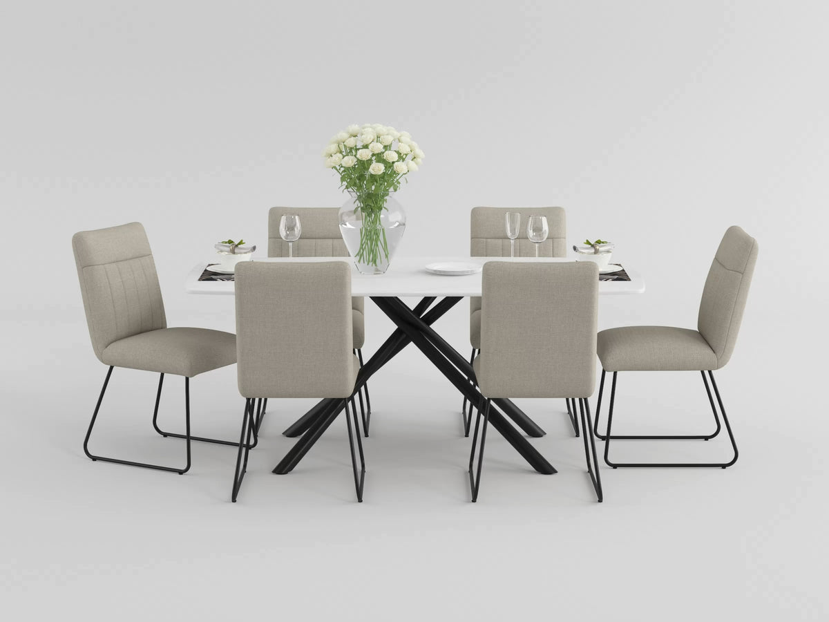 Benito Beige/Black Dining Side Chair, Set of 2 from Homelegance - Luna Furniture