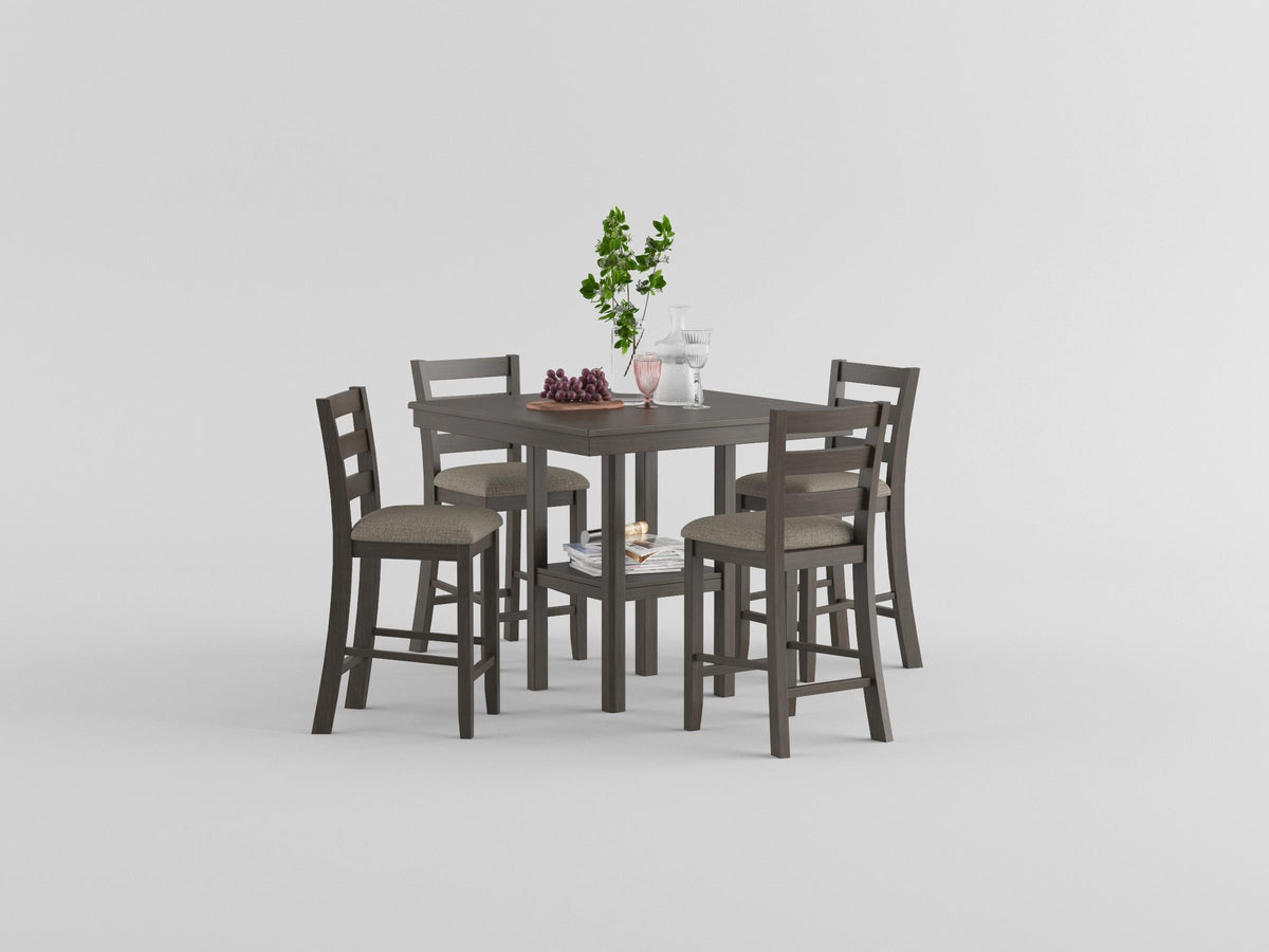 Sharon Gray 5-Piece Counter Height Set from Homelegance - Luna Furniture