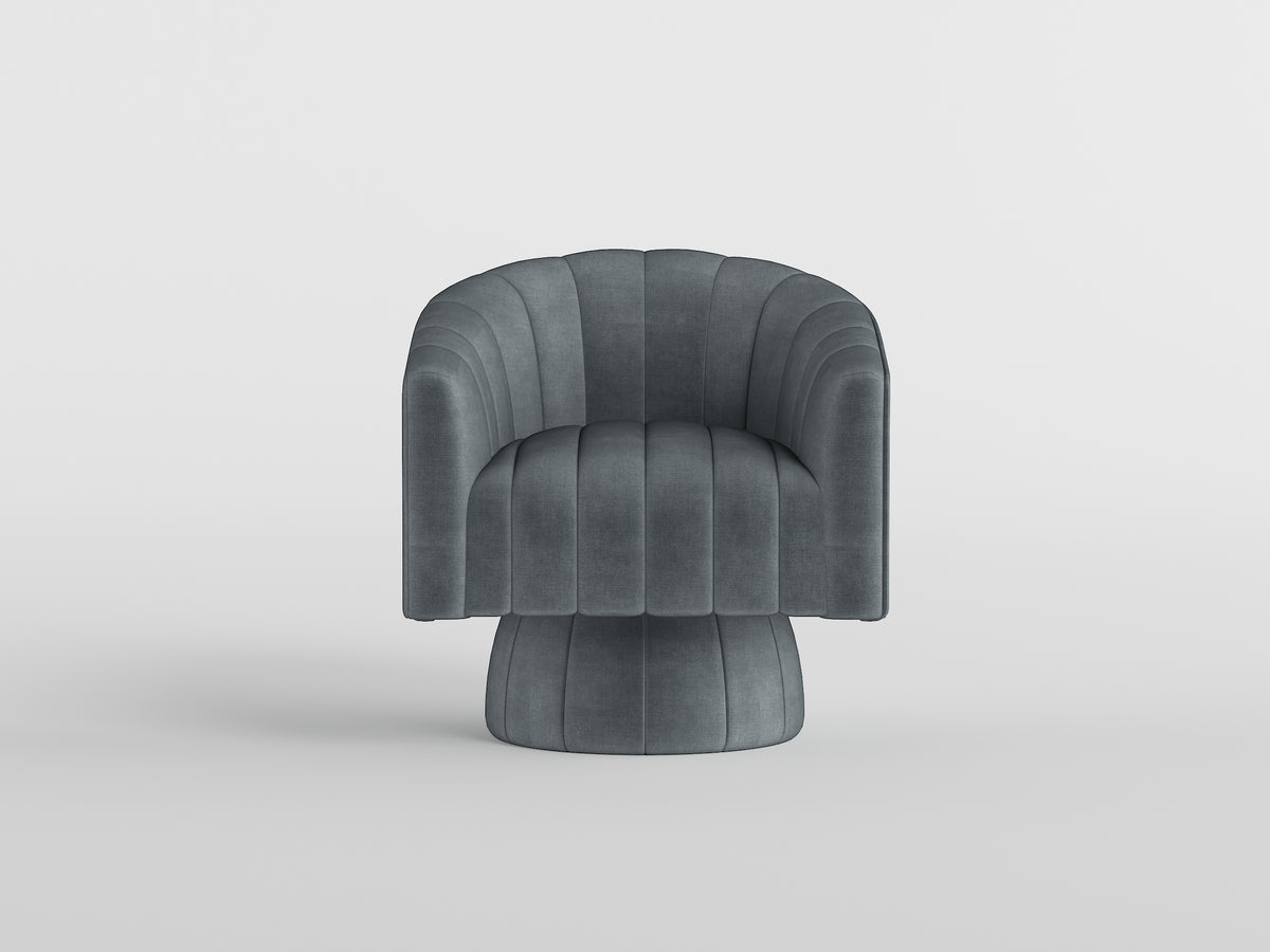 Bristol Taupe Swivel Chair from Homelegance - Luna Furniture