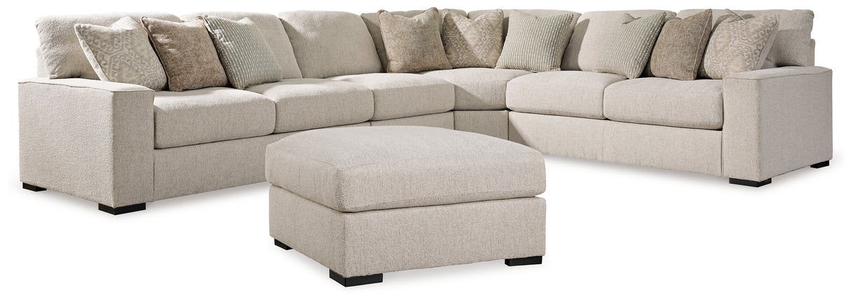 Ballyton Sand 4-Piece Sectional with Ottoman from Ashley - Luna Furniture