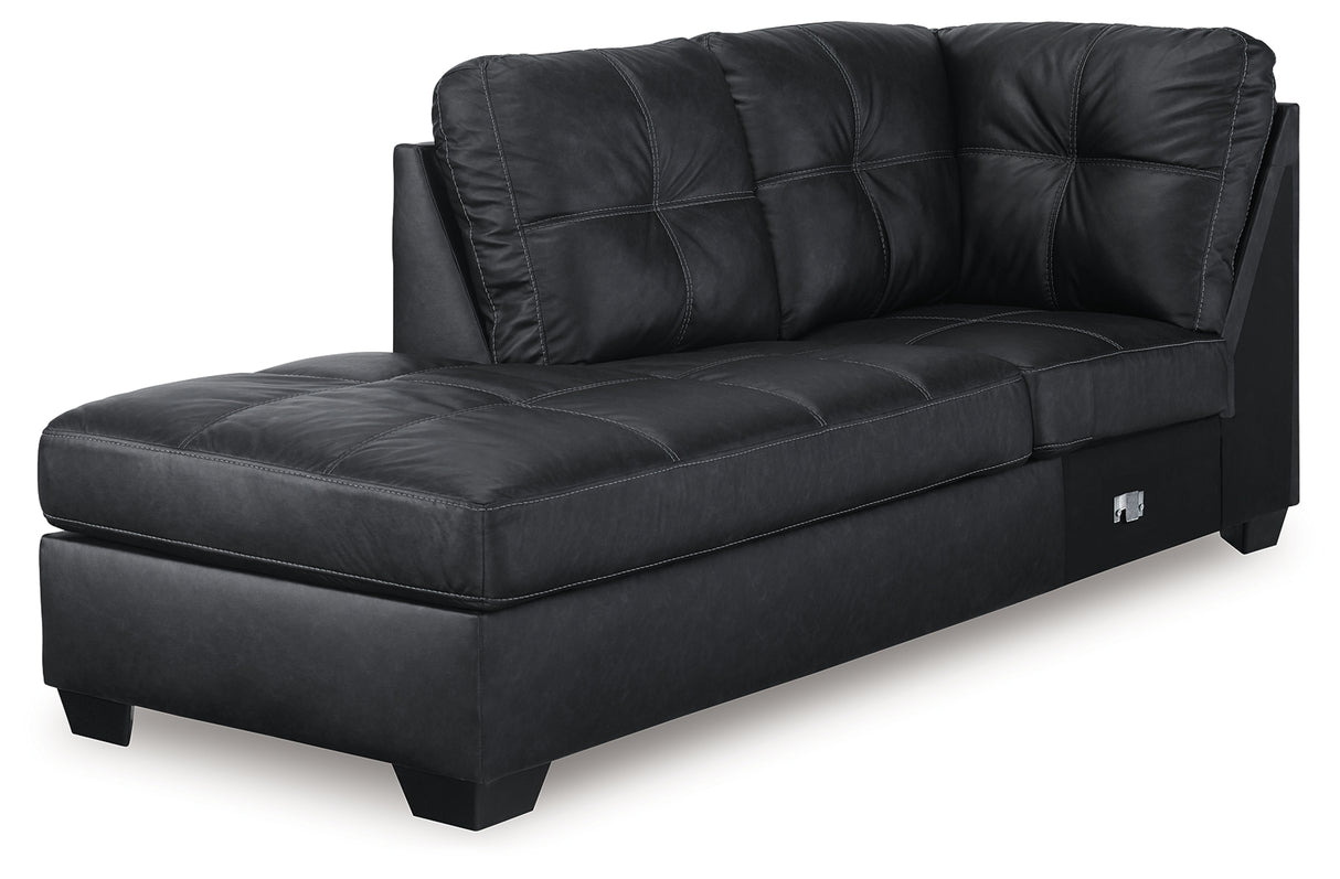 Barlin Mills Carbon Left-Arm Facing Corner Chaise from Ashley - Luna Furniture
