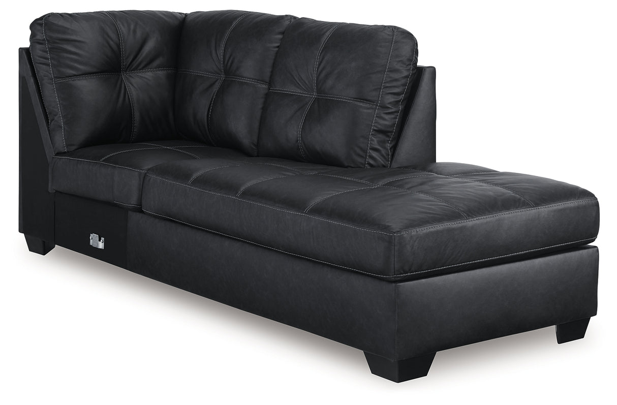 Barlin Mills Carbon Right-Arm Facing Corner Chaise from Ashley - Luna Furniture
