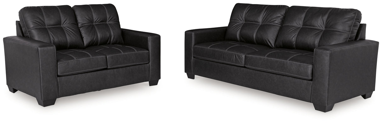 Barlin Mills Sofa and Loveseat in Carbon from Ashley - Luna Furniture
