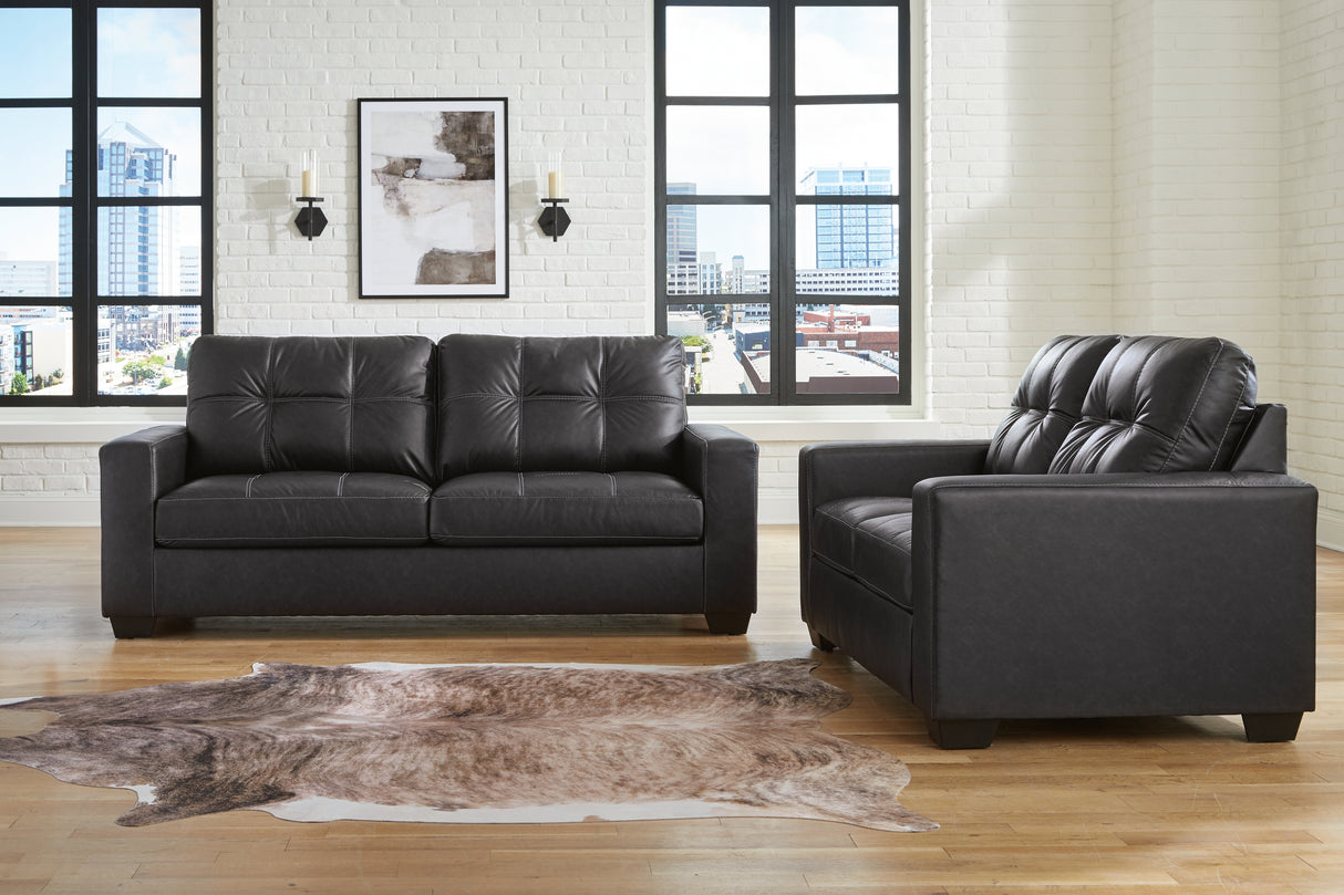 Barlin Mills Sofa and Loveseat in Carbon from Ashley - Luna Furniture