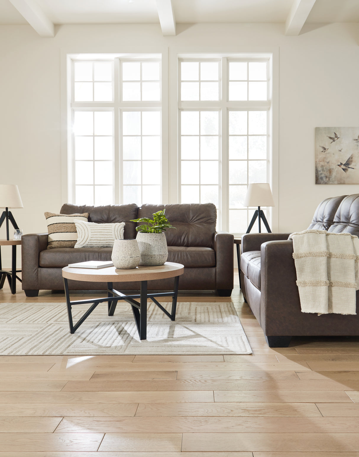 Barlin Mills Sofa and Loveseat in Umber from Ashley - Luna Furniture