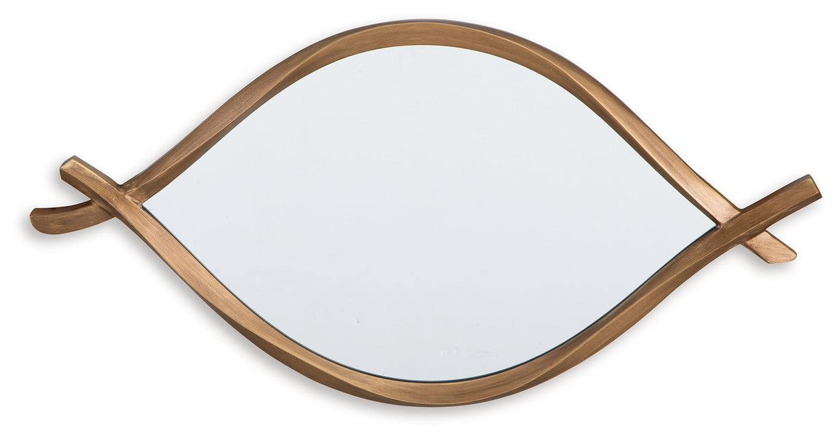 Bartner Antique Gold Finish Accent Mirror from Ashley - Luna Furniture