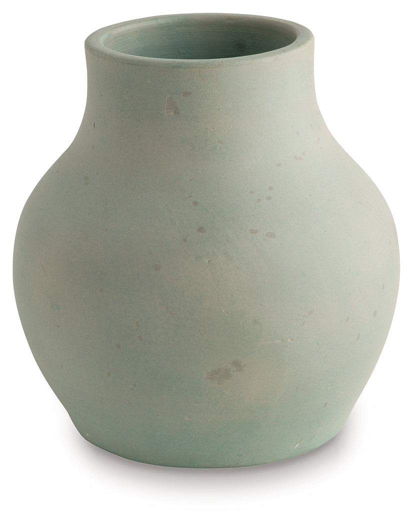 Baychester Antique Green Vase from Ashley - Luna Furniture