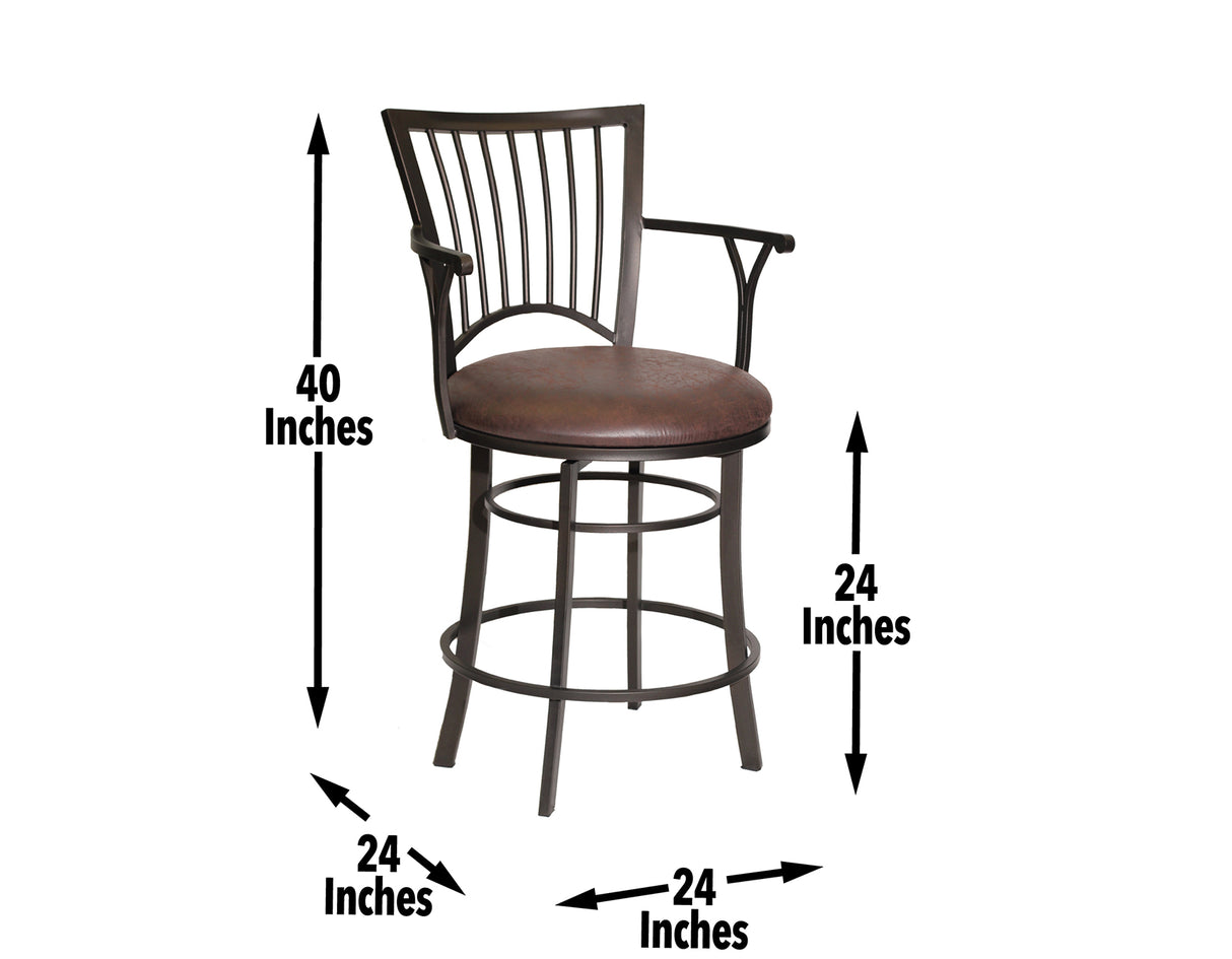 Bayview 24″ Counter Stool, Swivel from Steve Silver - Luna Furniture