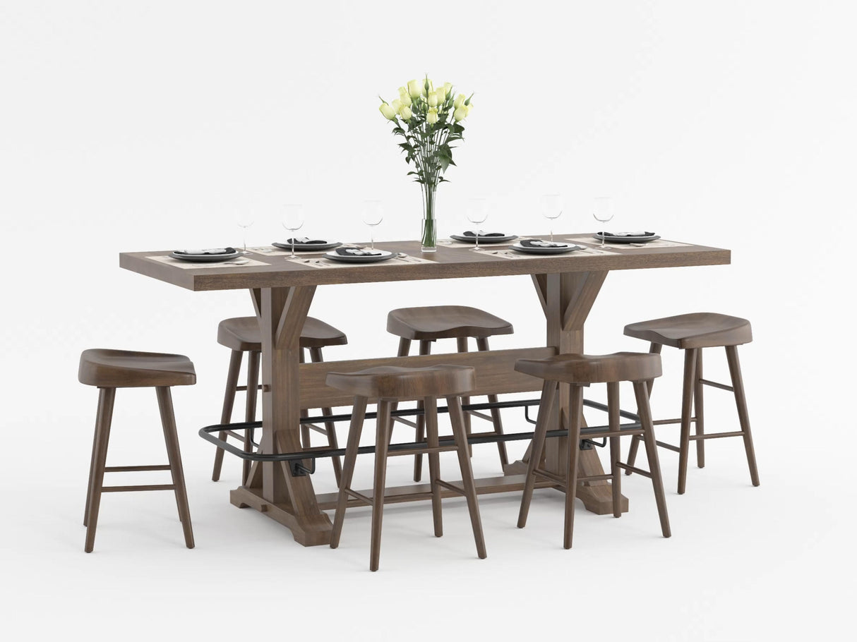 Oliver Brown Counter Height Table from Homelegance - Luna Furniture