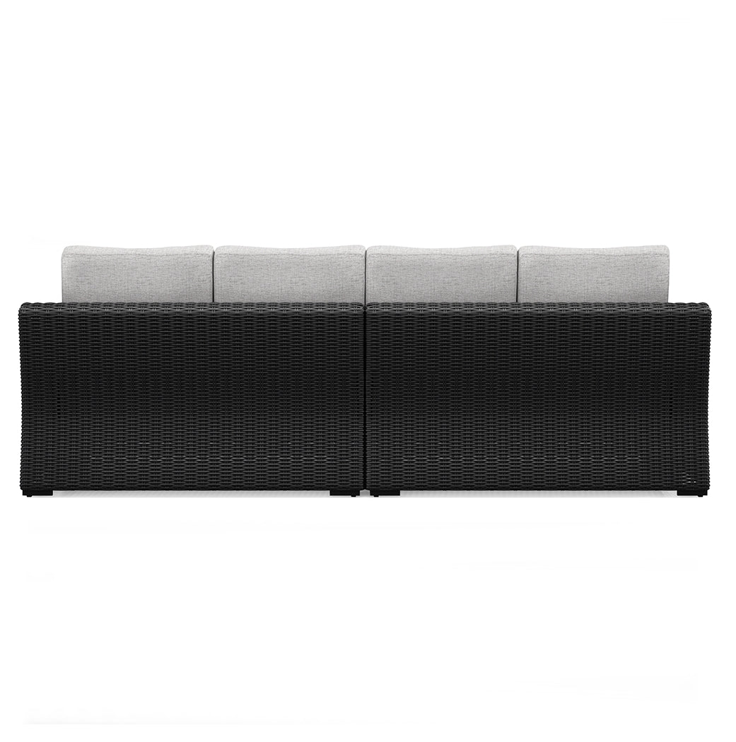 Beachcroft Black/Light Gray 5-Piece Outdoor Sectional from Ashley - Luna Furniture