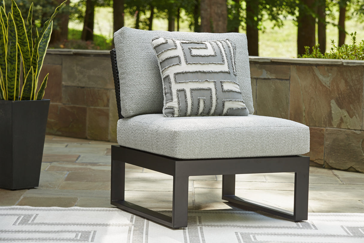 Beachloft Black/Gray 5-Piece Outdoor Sectional from Ashley - Luna Furniture