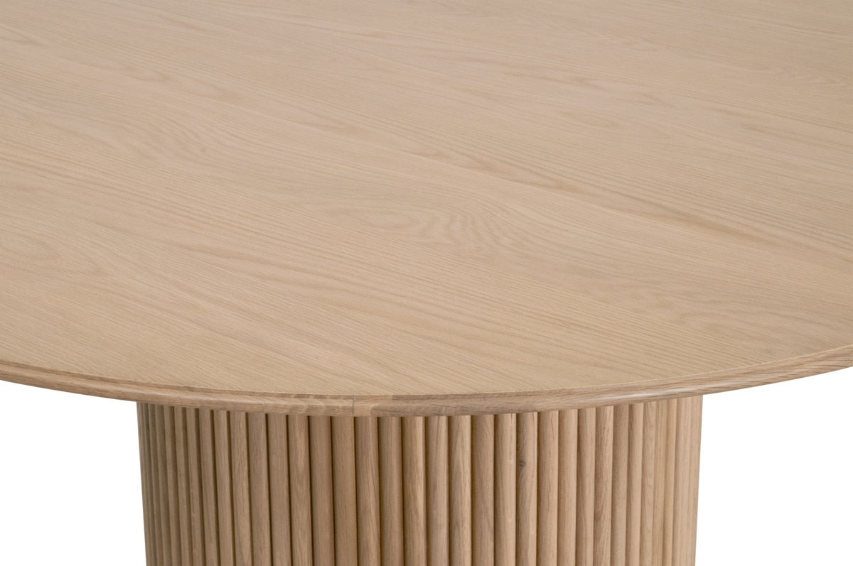 Belfast 54" Round Dining Table in Natural Oak from Essentials For Living - Luna Furniture