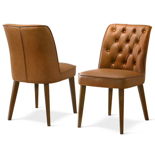 Belmont Cognac Vegan Leather Dining Chair