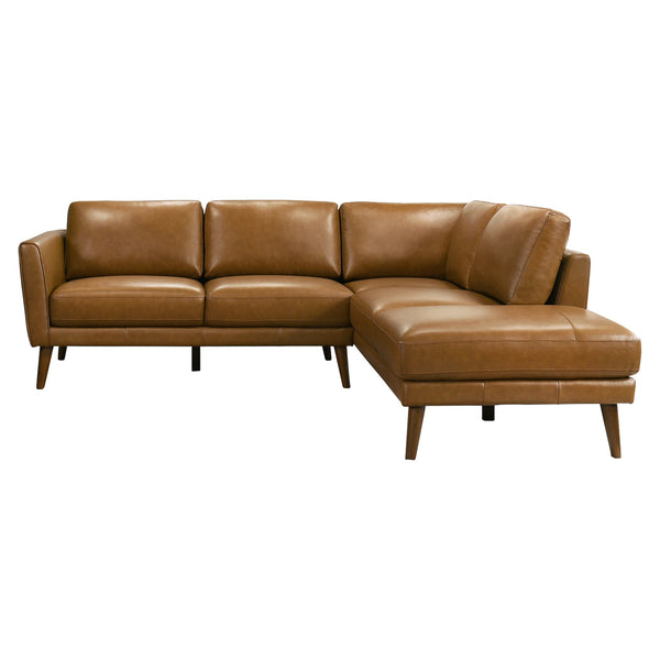 Benson Tan Fabric RAF Chaise Sectional