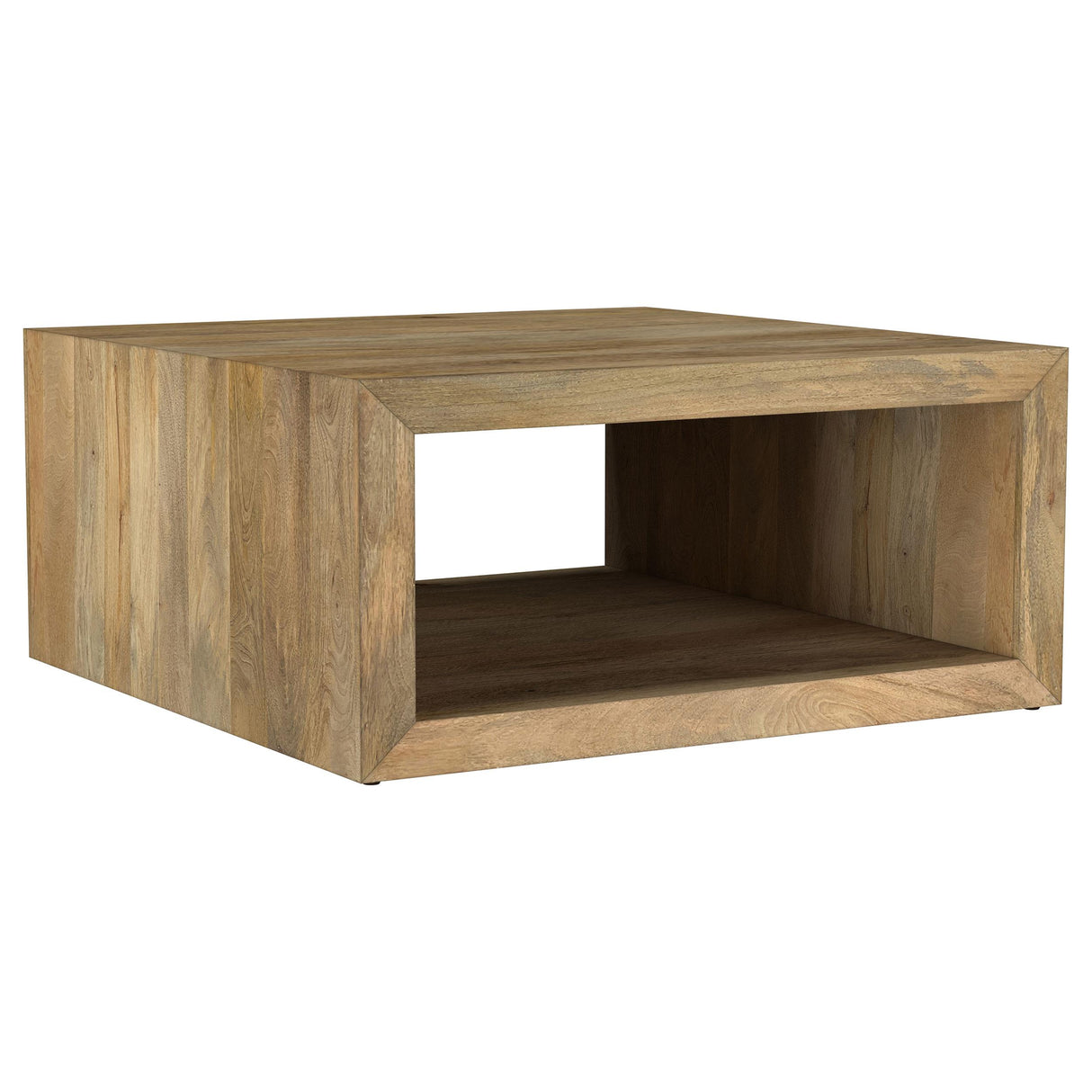 Benton Natural Square Solid Mango Wood Coffee Table from Coaster - Luna Furniture