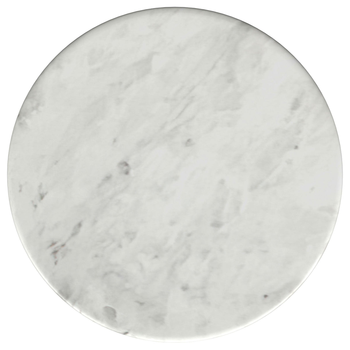 Berkeley White and Brown Round Marble Top Side Table from Coaster - Luna Furniture