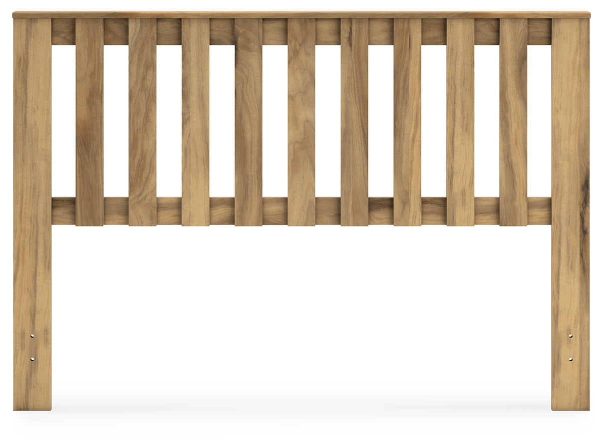 Bermacy Queen Panel Headboard with Dresser and 2 Nightstands in Light Brown from Ashley - Luna Furniture