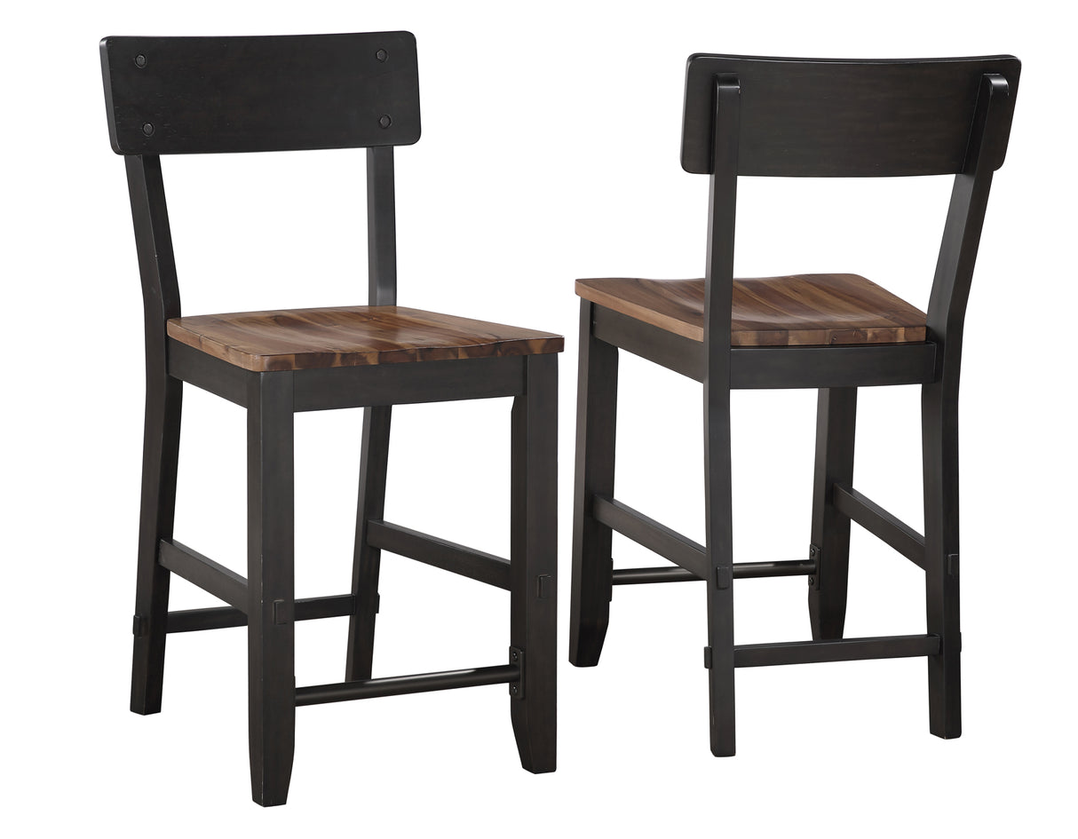 Bermuda Black/Dark Acacia Counter Height Dining Set from Steve Silver - Luna Furniture