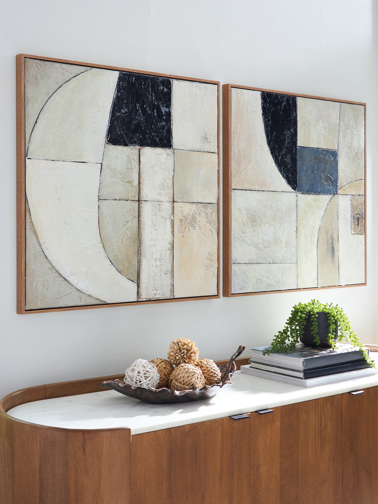 Bexlen Tan/Taupe/Black Wall Art (Set of 2) from Ashley - Luna Furniture