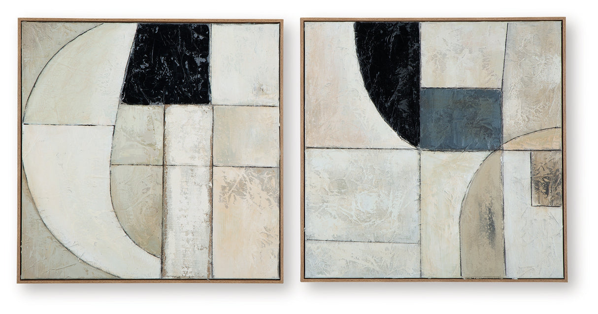 Bexlen Tan/Taupe/Black Wall Art (Set of 2) from Ashley - Luna Furniture