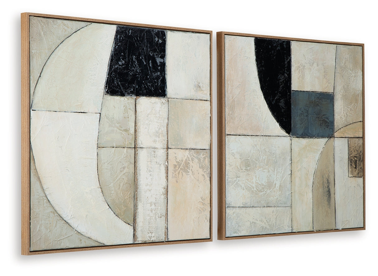 Bexlen Tan/Taupe/Black Wall Art (Set of 2) from Ashley - Luna Furniture